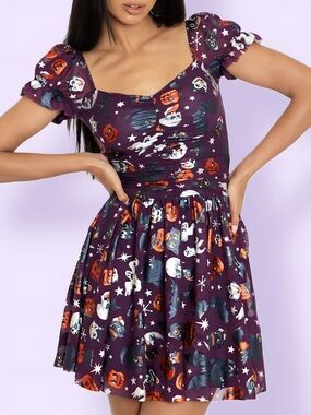 BlackMilk Trick or Treat Cosmic Dress XS Sample Rare BMC Halloween Kitsch Foil